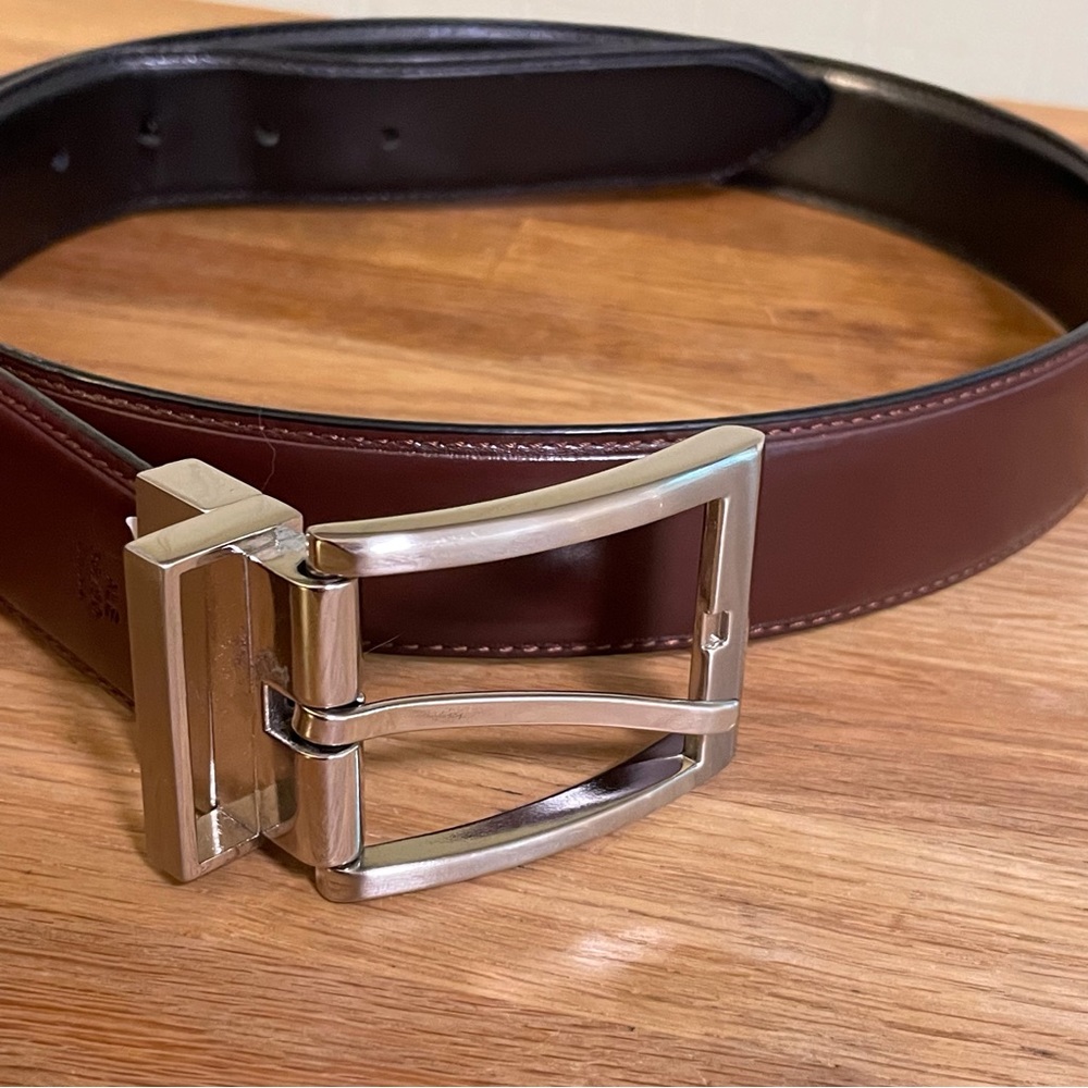 Geoffrey Beene Men’s Leather Reversible Belt (36”)